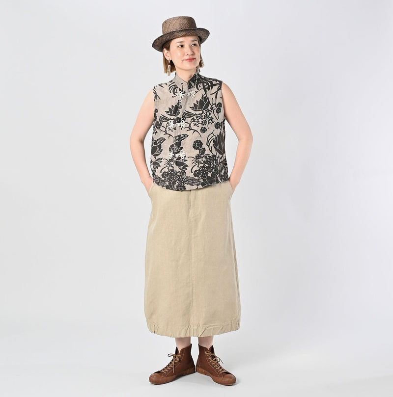 45R Linen Lotus Clover Knot Camisole
