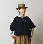 45R Indigo 45 Gauze Sack Blouse