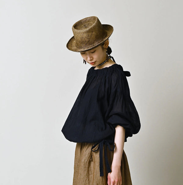 45R Indigo 45 Gauze Sack Blouse