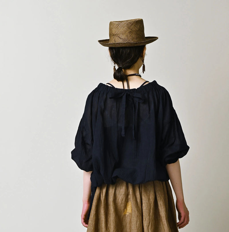 45R Indigo 45 Gauze Sack Blouse - Image 5