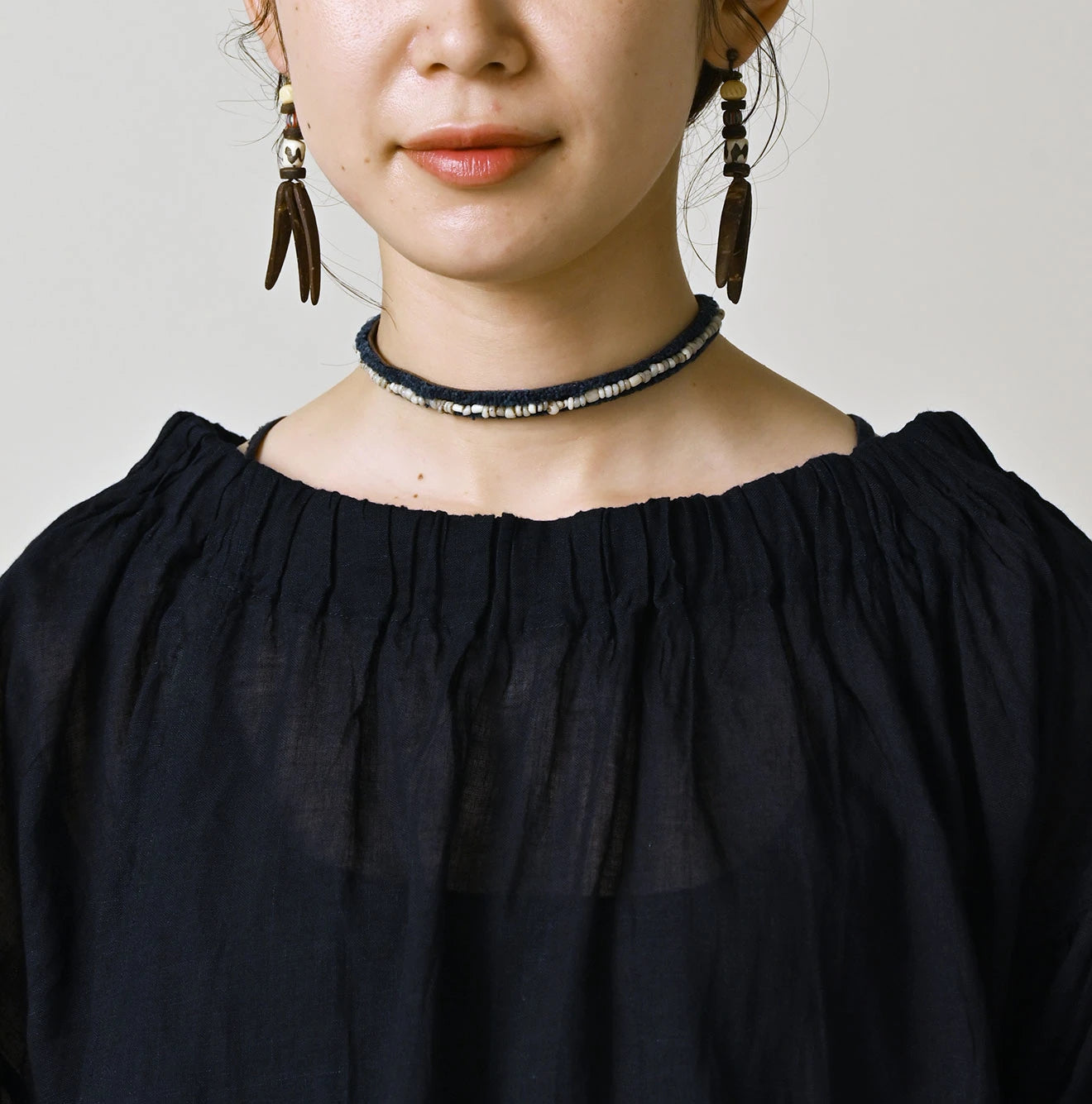 45R Indigo 45 Gauze Sack Blouse - Image 7