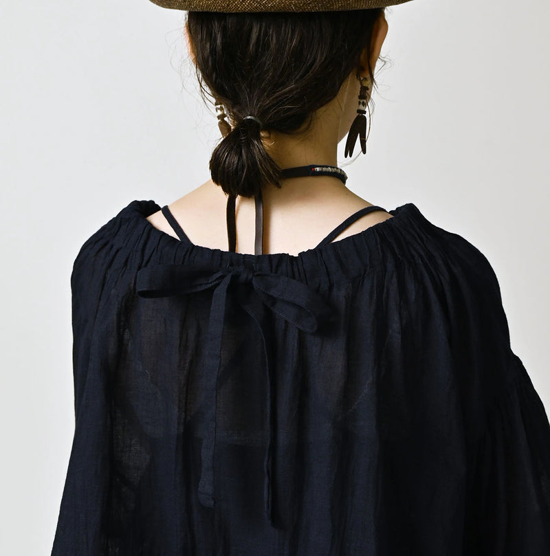 45R Indigo 45 Gauze Sack Blouse - Image 9