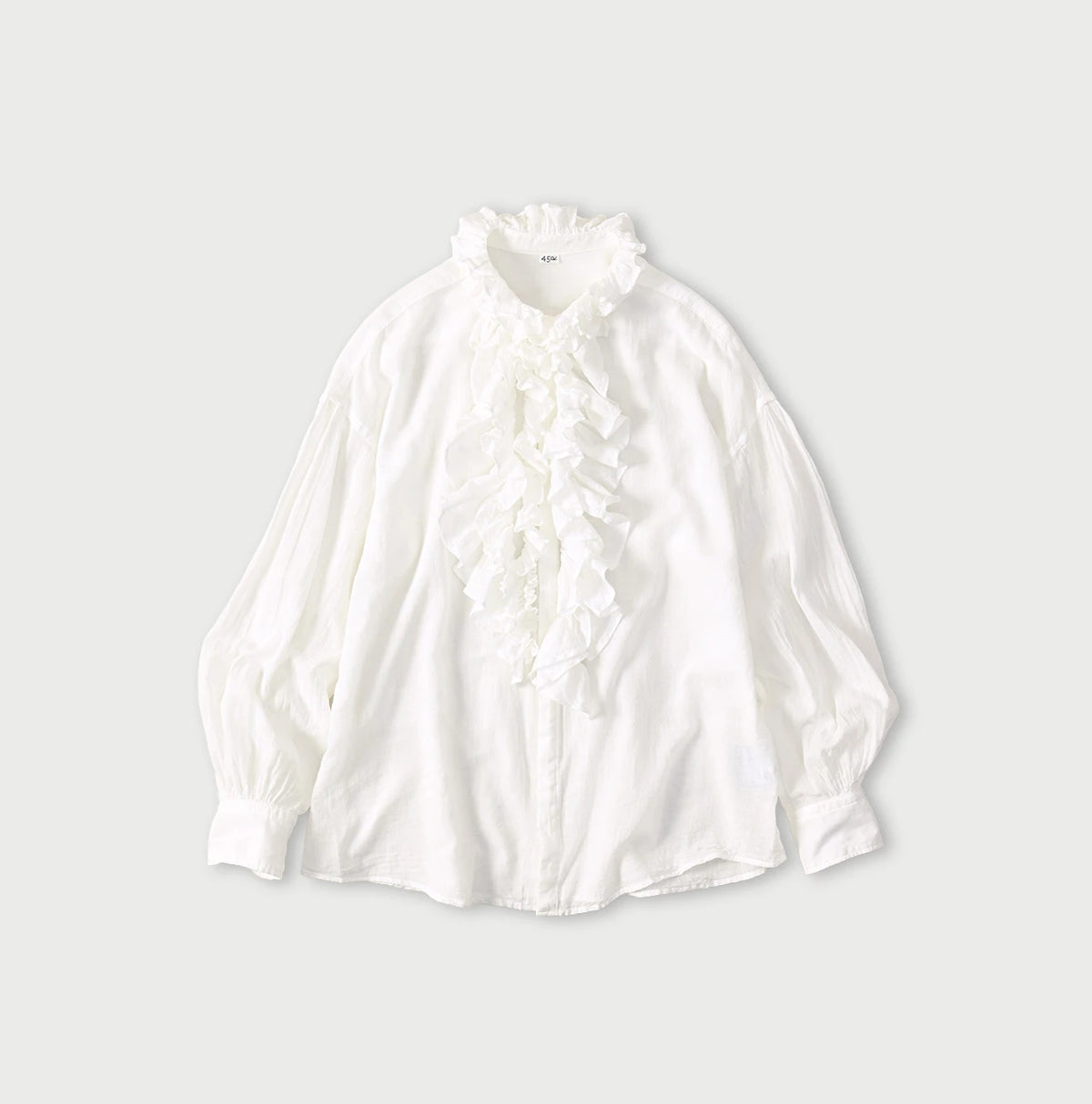 45R 45 Gauze Frilled Coupe Shirt