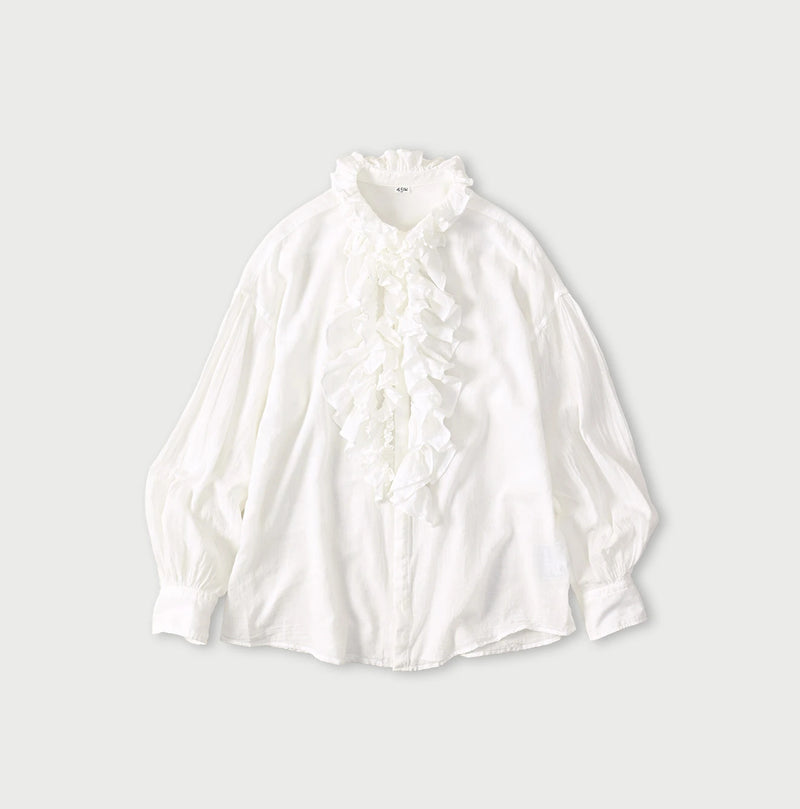 45R 45 Gauze Frilled Coupe Shirt - Image 1