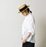 45R 45 Gauze Frilled Coupe Shirt