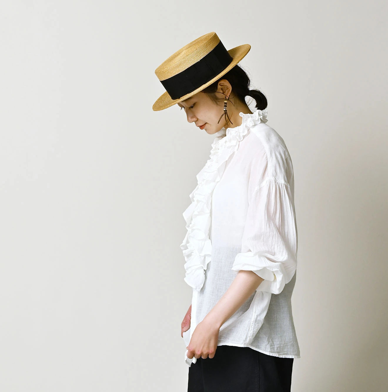 45R 45 Gauze Frilled Coupe Shirt - Image 4