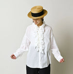45R 45 Gauze Frilled Coupe Shirt