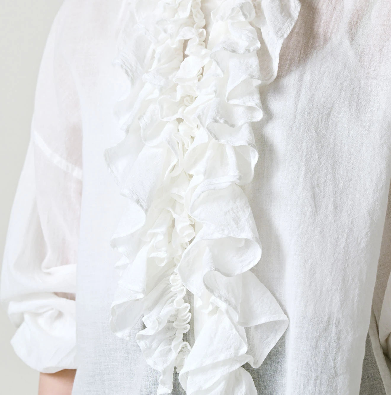 45R 45 Gauze Frilled Coupe Shirt - Image 8