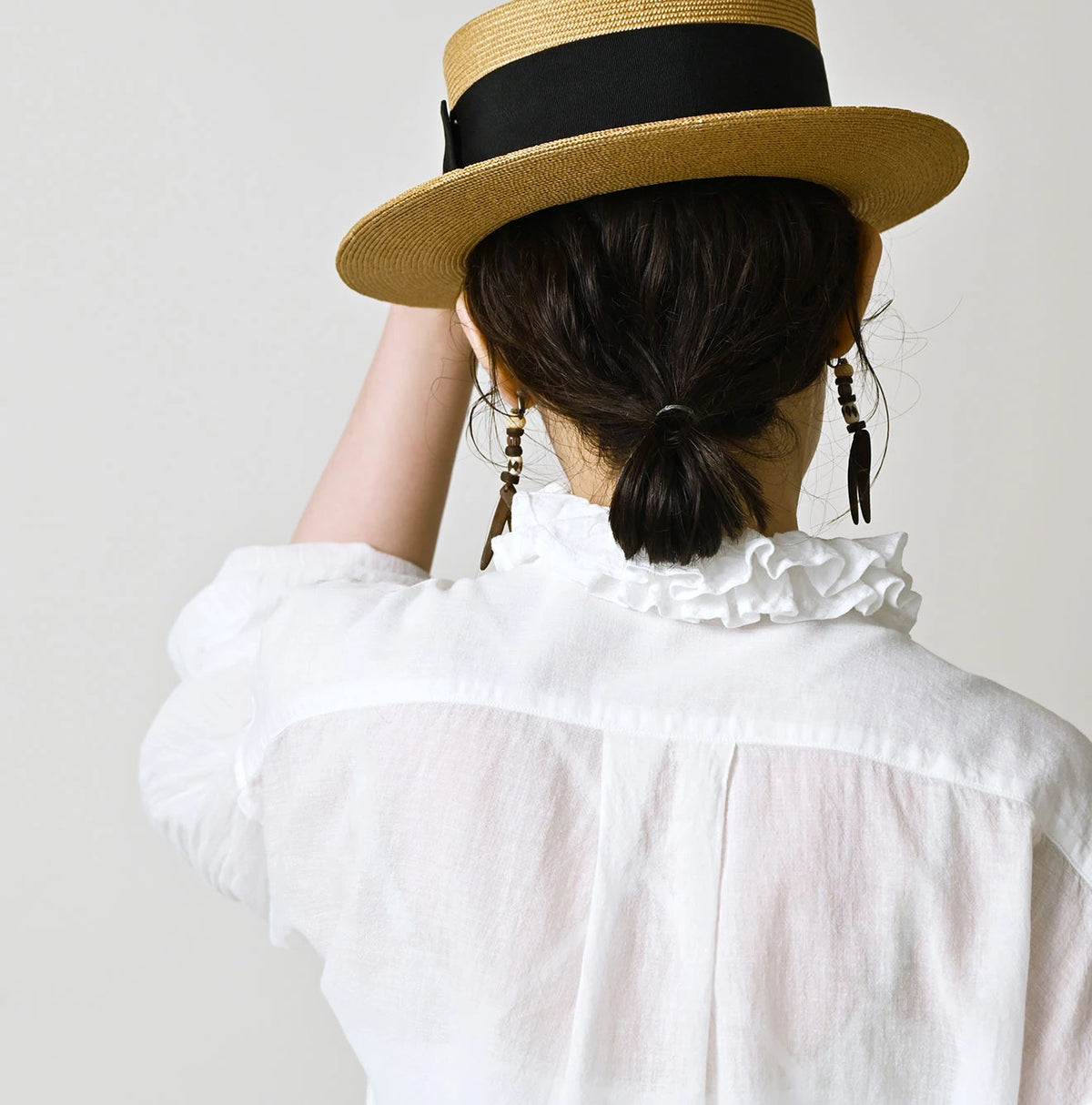 45R 45 Gauze Frilled Coupe Shirt