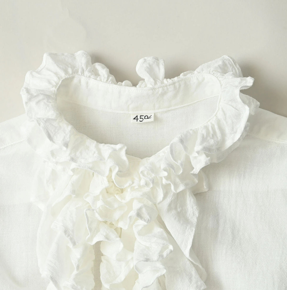45R 45 Gauze Frilled Coupe Shirt