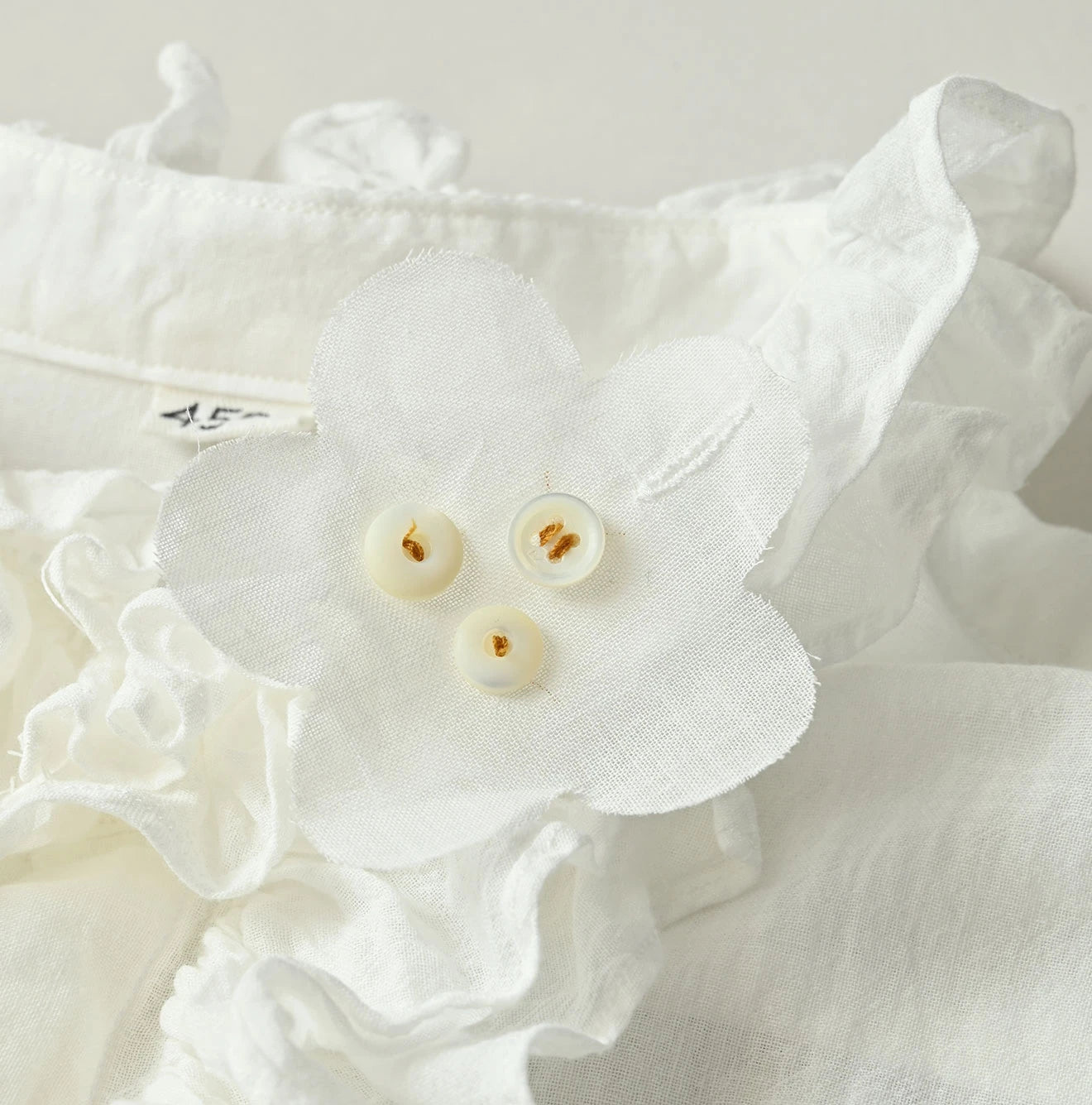 45R 45 Gauze Frilled Coupe Shirt
