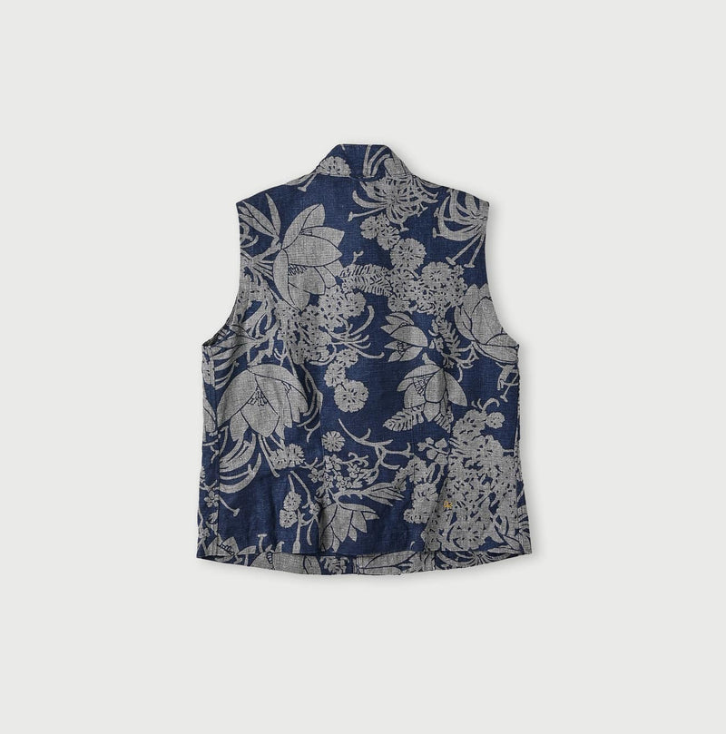 45R Indigo Linen Lotus Clover Knot Camisole - Image 10