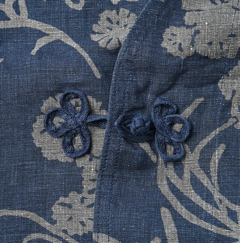 45R Indigo Linen Lotus Clover Knot Camisole - Image 12