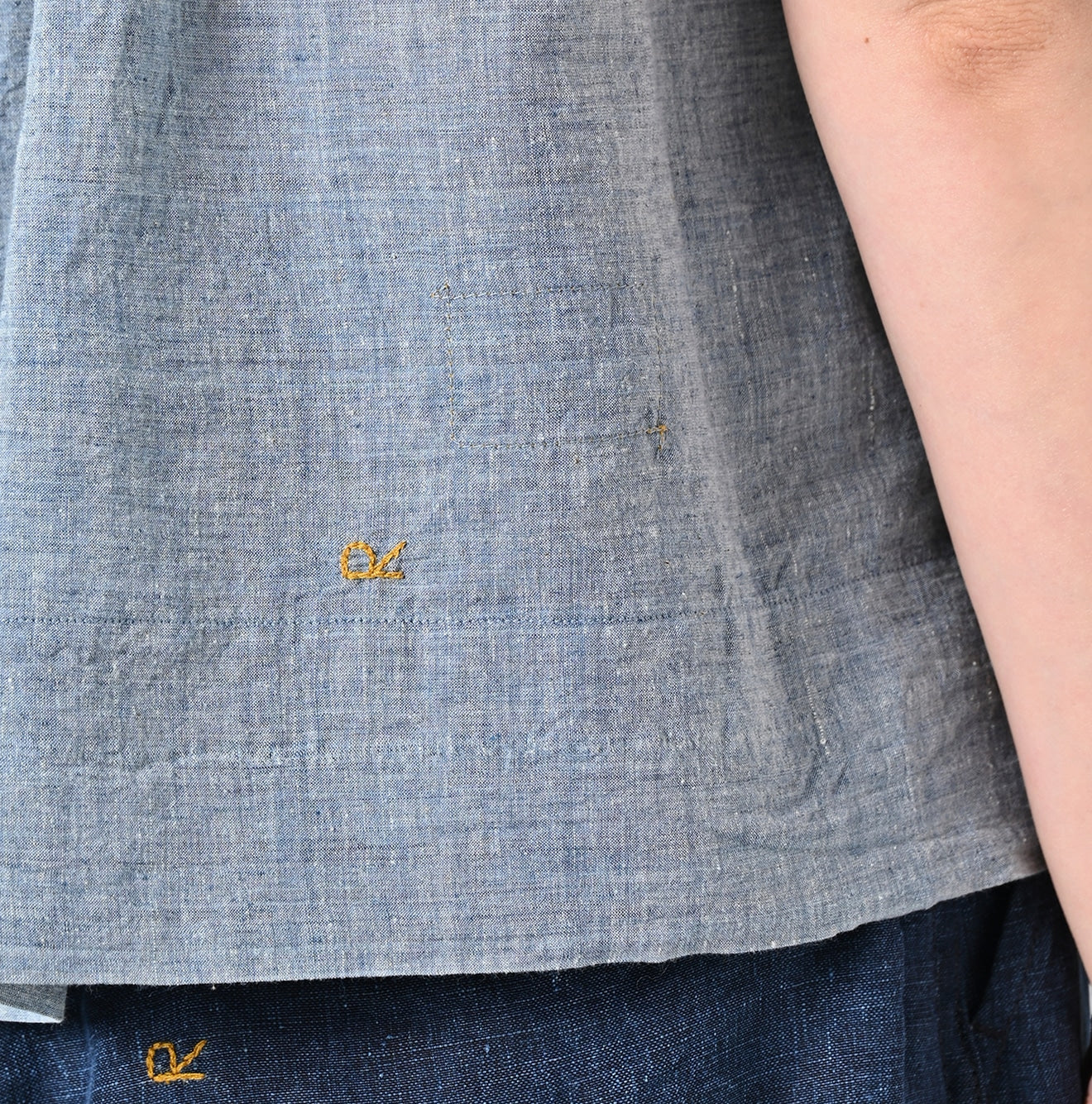 45R Dungaree Khadi Ribbon Lace Camisole - Image 9