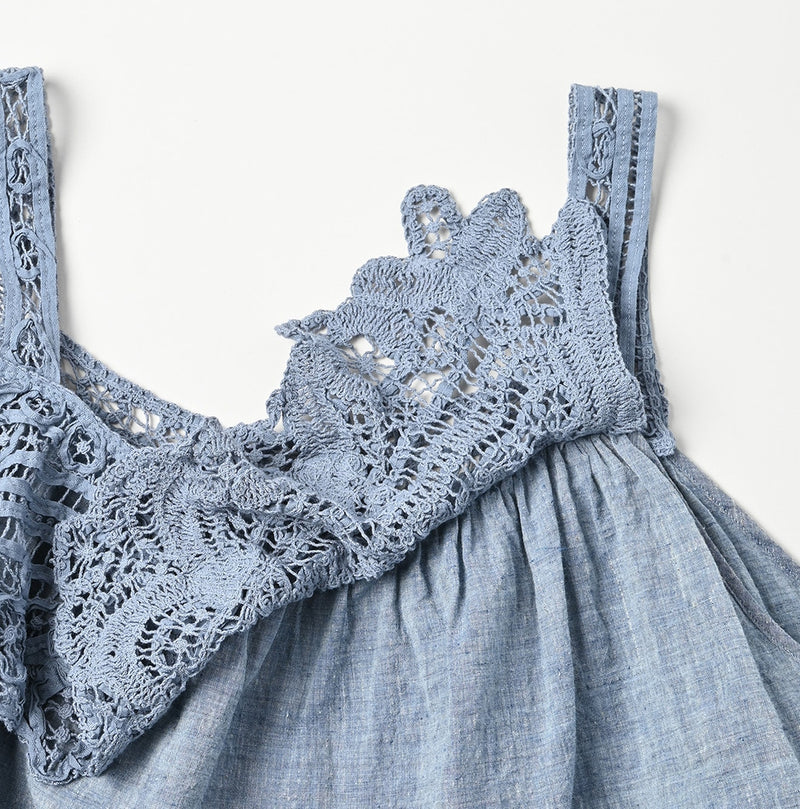 45R Dungaree Khadi Ribbon Lace Camisole - Image 12