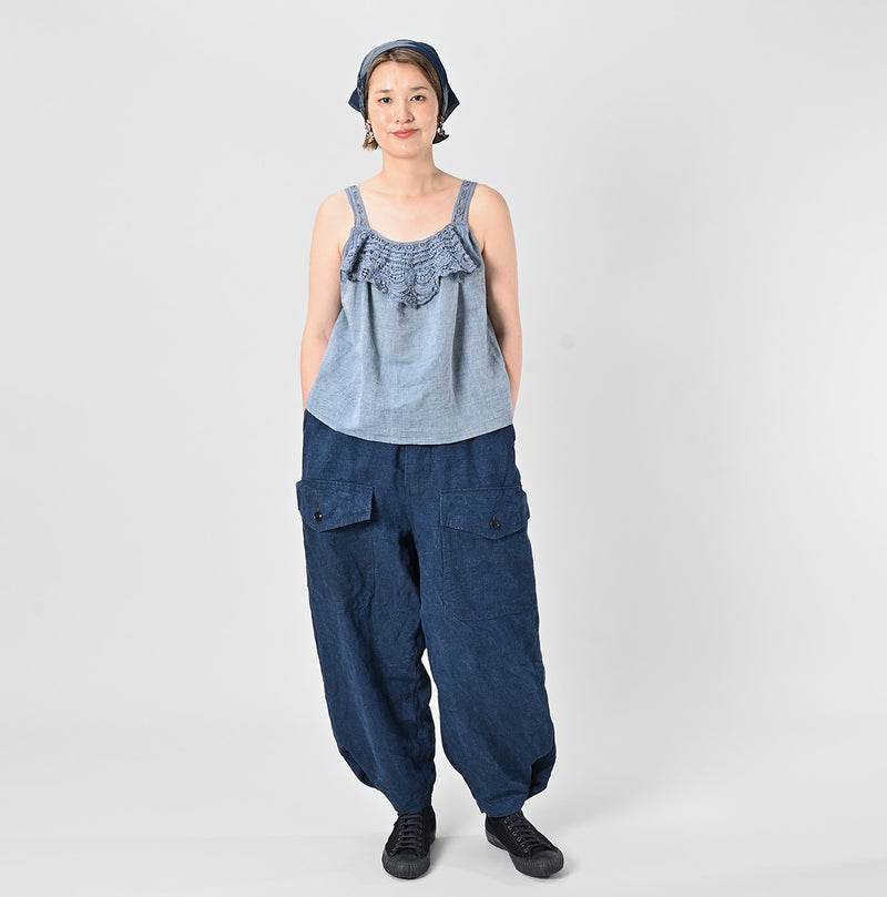45R Dungaree Khadi Ribbon Lace Camisole - Image 3