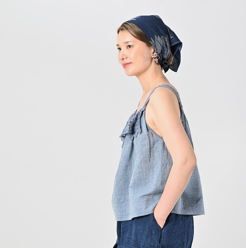 45R Dungaree Khadi Ribbon Lace Camisole - Image 5