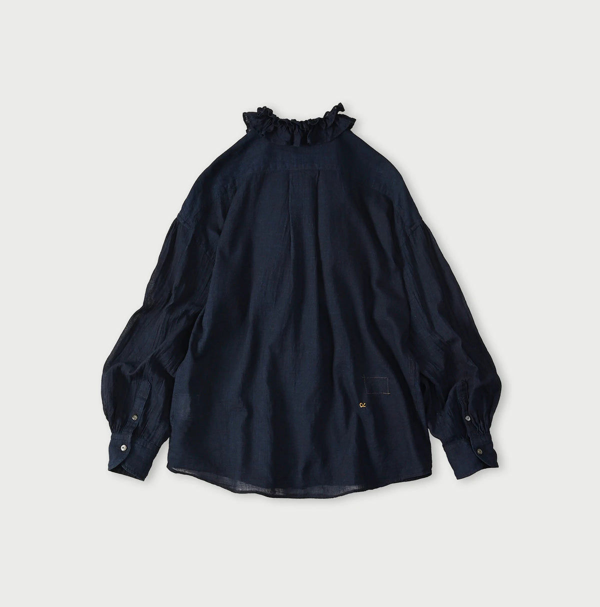 45R Indigo 45 Gauze Frilled Coupe Shirt