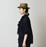 45R Indigo 45 Gauze Frilled Coupe Shirt