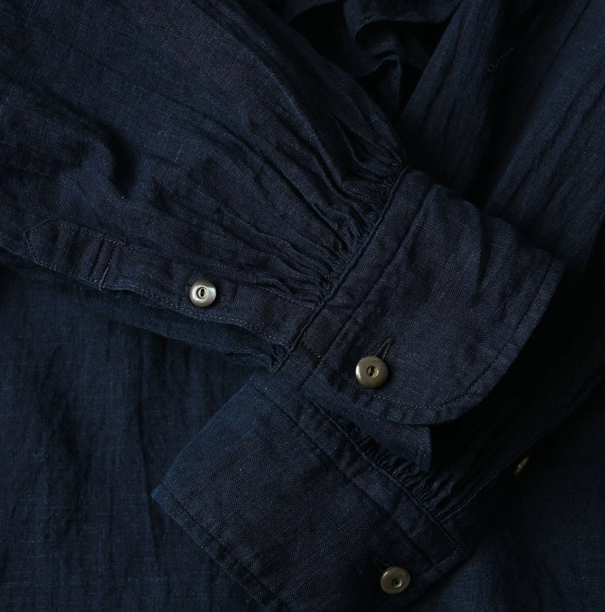 45R Indigo 45 Gauze Frilled Coupe Shirt