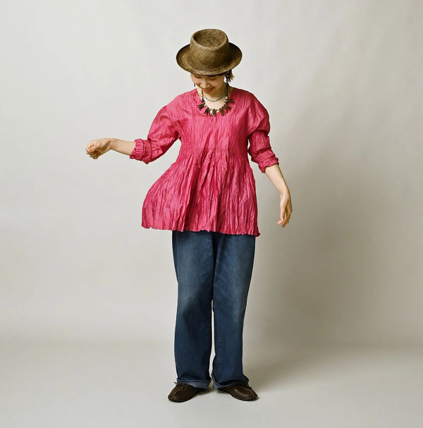 45R Chambray Silk Blouse