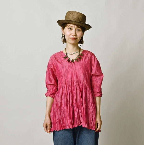 45R Chambray Silk Blouse