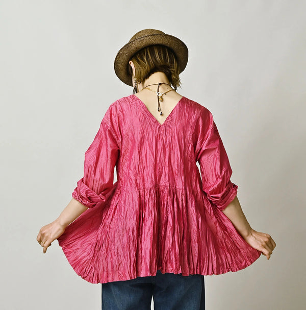 45R Chambray Silk Blouse
