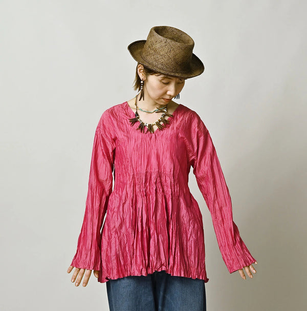 45R Chambray Silk Blouse