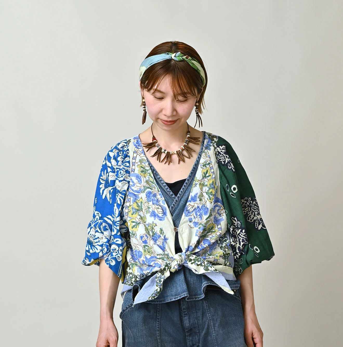 45R Saijiki Khadi Bandana Bolero - Image 6