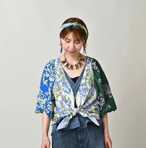 45R Saijiki Khadi Bandana Bolero