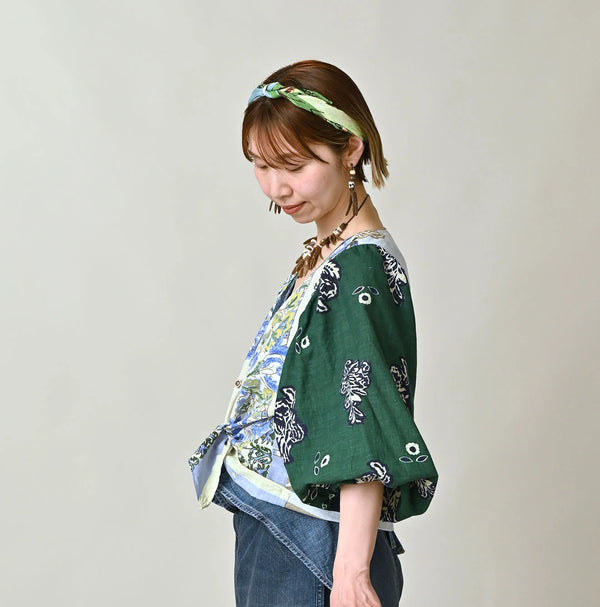45R Saijiki Khadi Bandana Bolero
