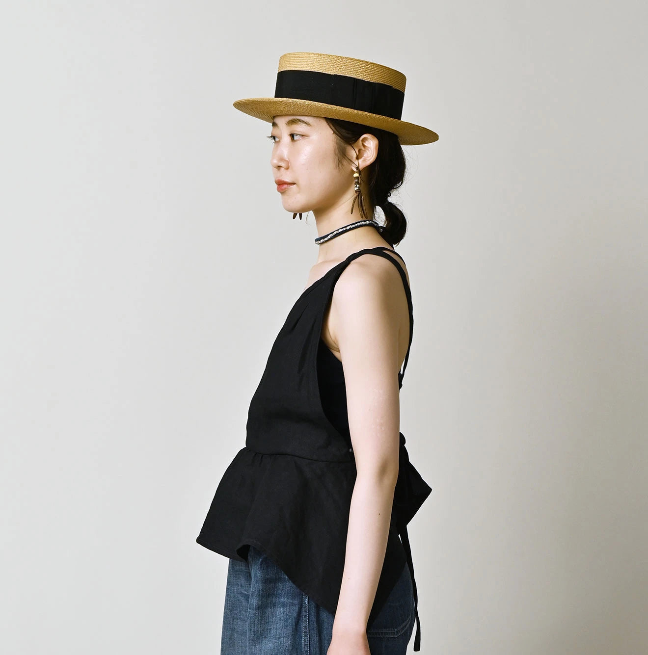 45R Indigo Linen Tank Bra - Image 4