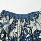 45R Indigo Eastern Aloha Easy Gathered Skirt
