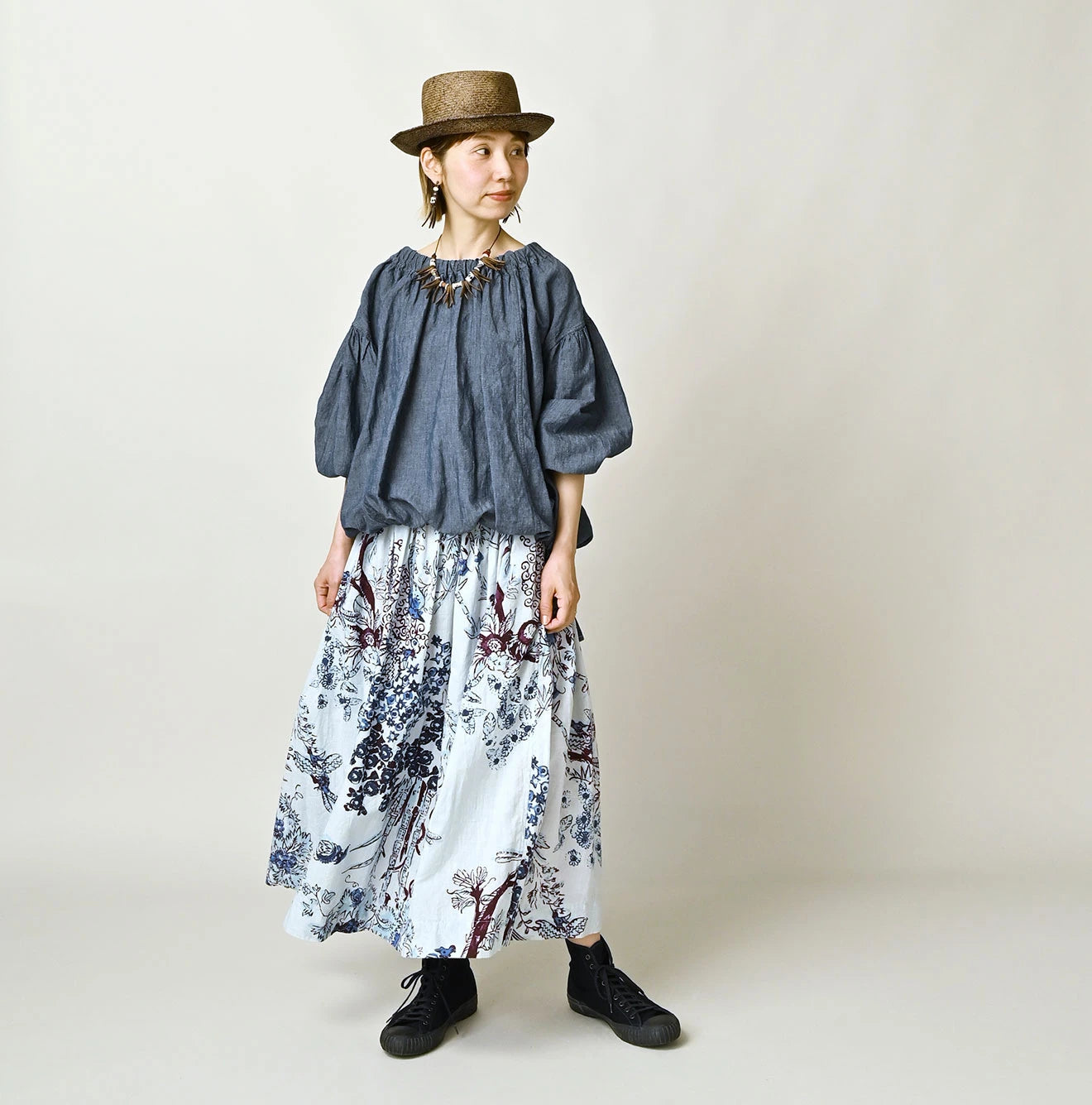 45R Cotton Linen Palampore Skirt - Image 3