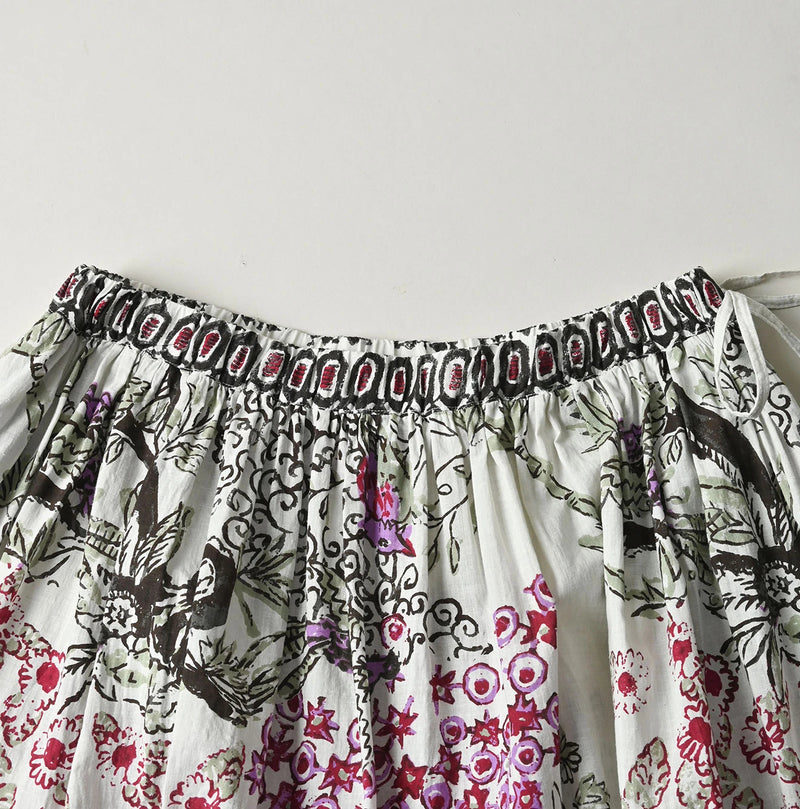 45R Cotton Linen Palampore Skirt - Image 11