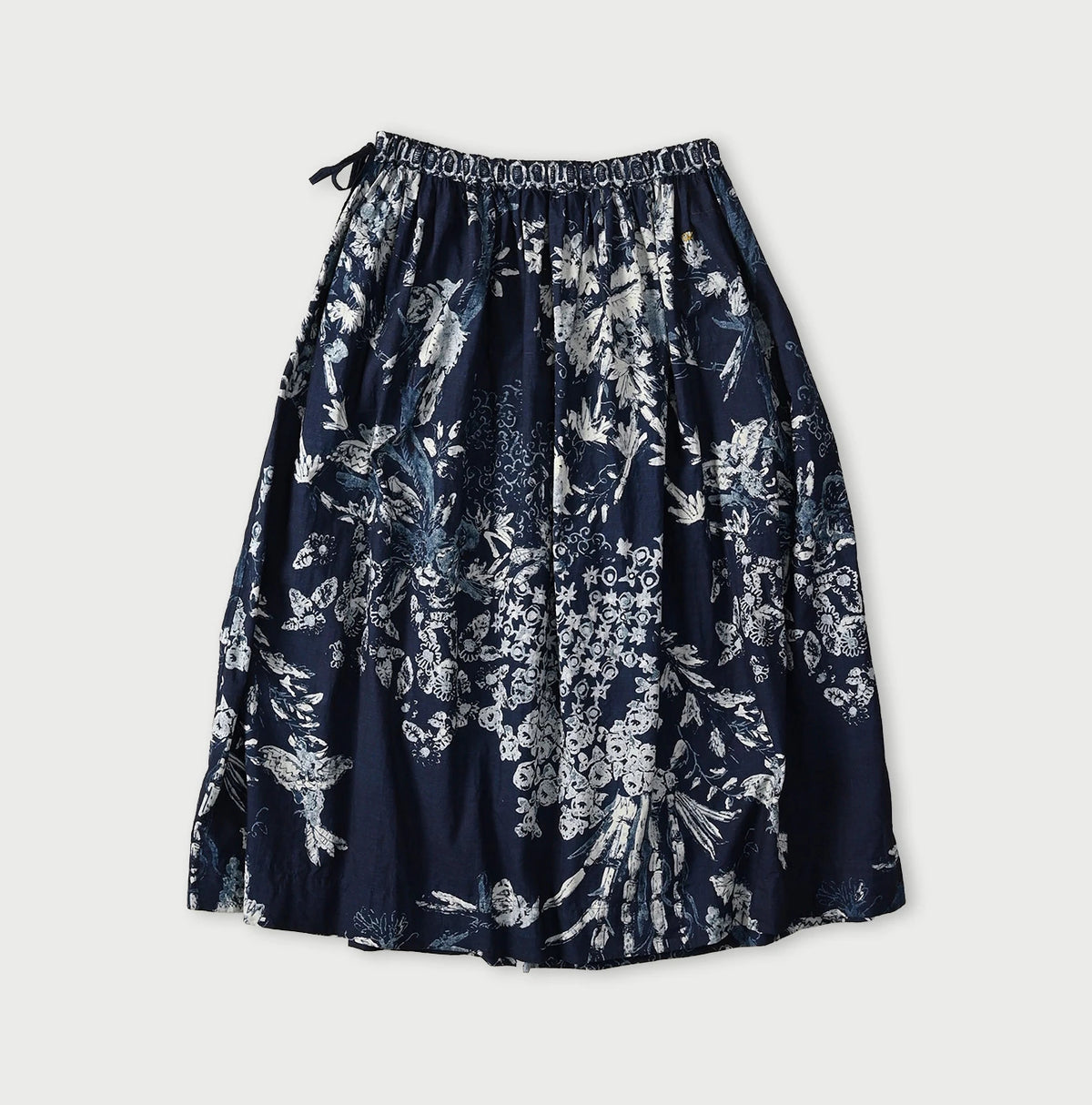 45R Indigo Cotton Linen Palampore Skirt