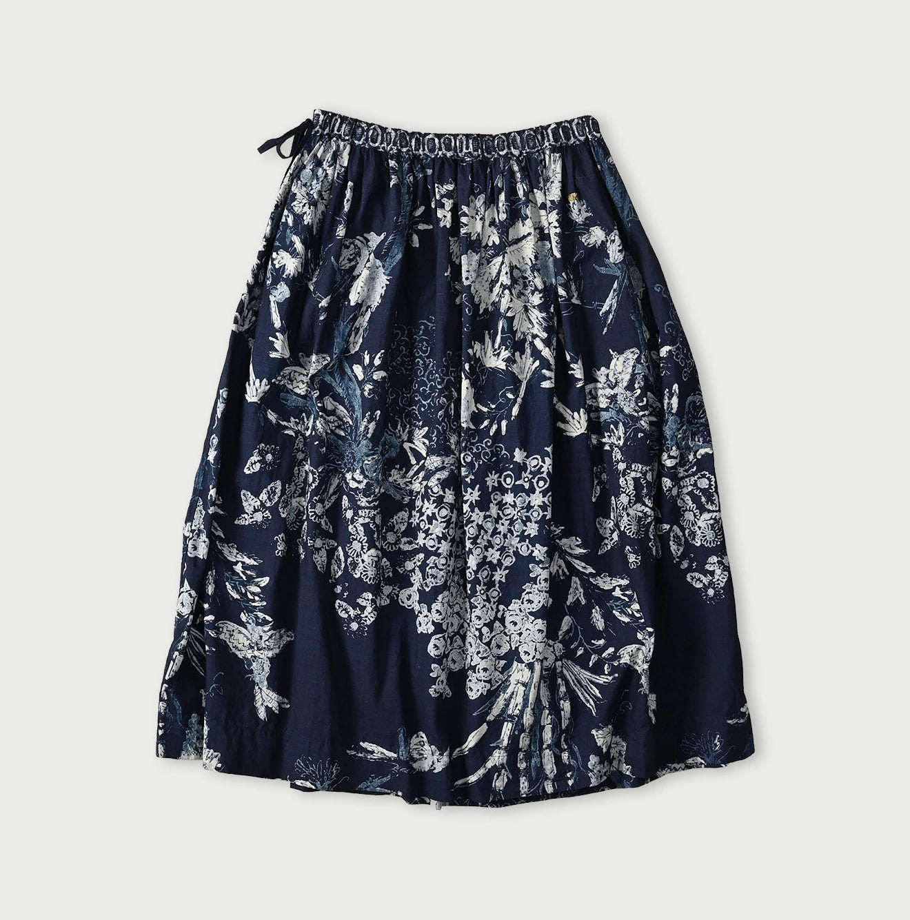 45R Indigo Cotton Linen Palampore Skirt - Image 10