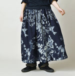 45R Indigo Cotton Linen Palampore Skirt