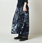 45R Indigo Cotton Linen Palampore Skirt