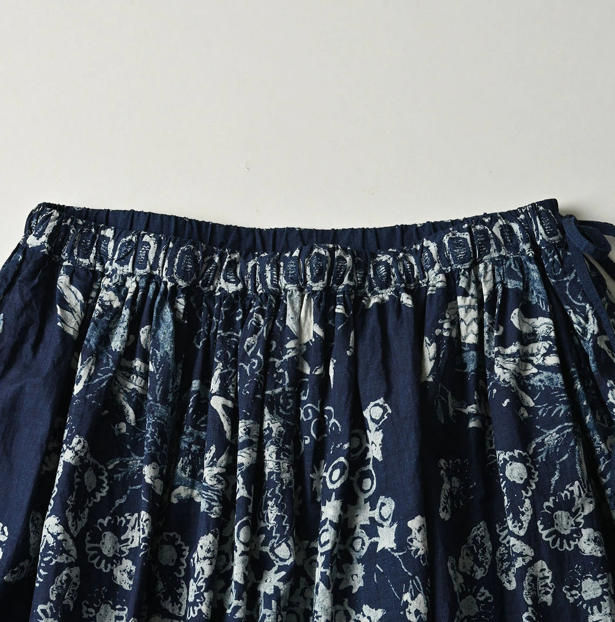 45R Indigo Cotton Linen Palampore Skirt