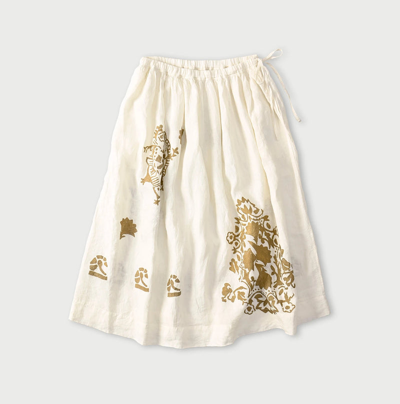 45R Linen Foil Easy Gathered Skirt - Image 1