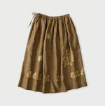 45R Linen Foil Easy Gathered Skirt