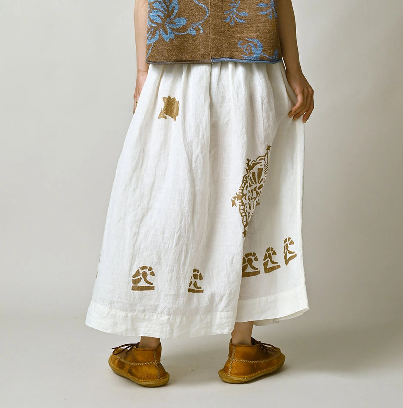 45R Linen Foil Easy Gathered Skirt - Image 7