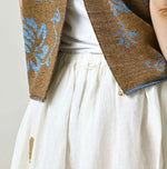 45R Linen Foil Easy Gathered Skirt