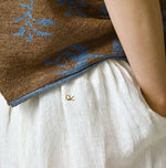 45R Linen Foil Easy Gathered Skirt