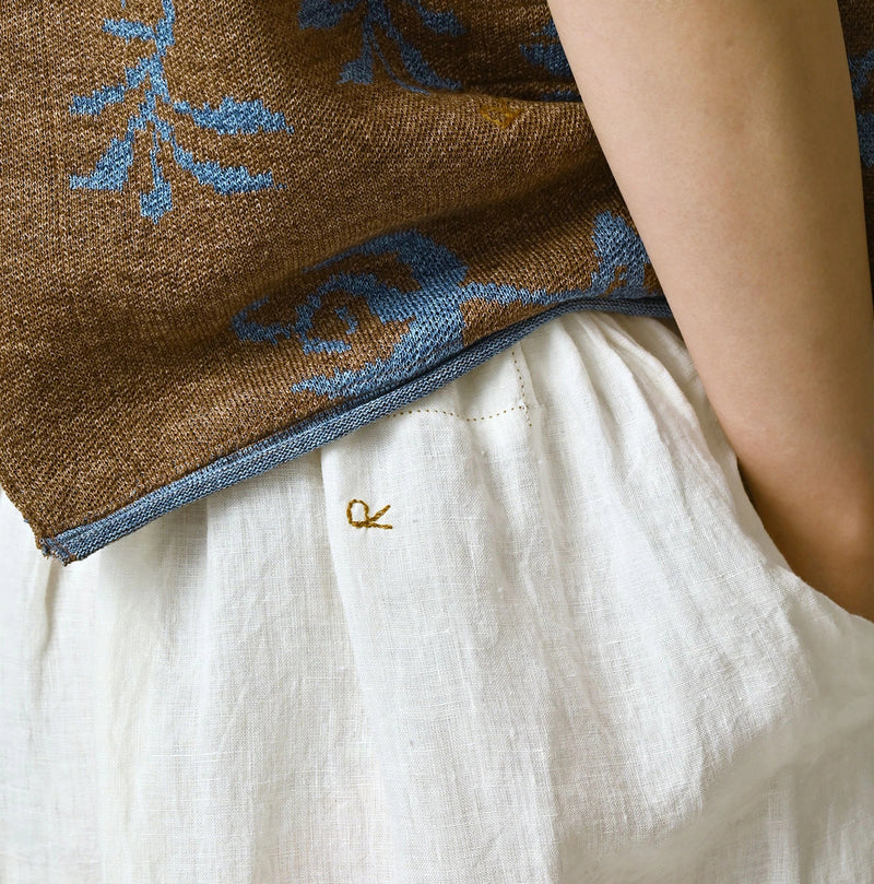 45R Linen Foil Easy Gathered Skirt - Image 12