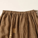 45R Linen Foil Easy Gathered Skirt