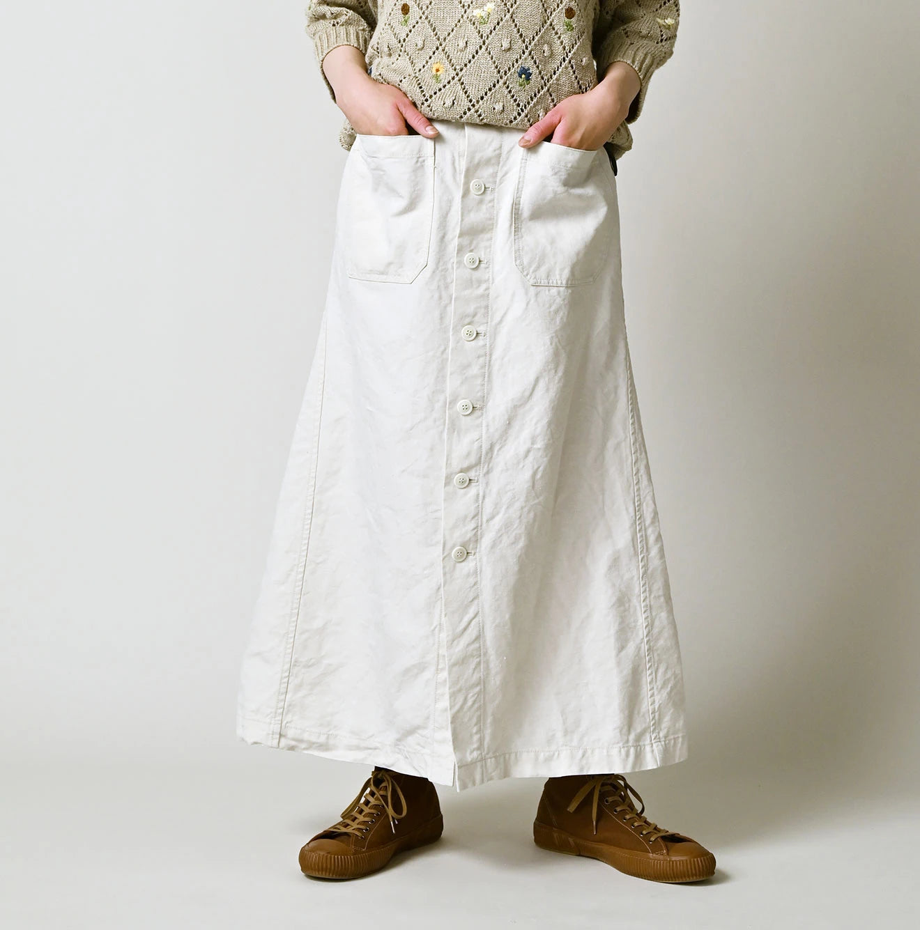 45R Linen Bell Skirt - Image 4