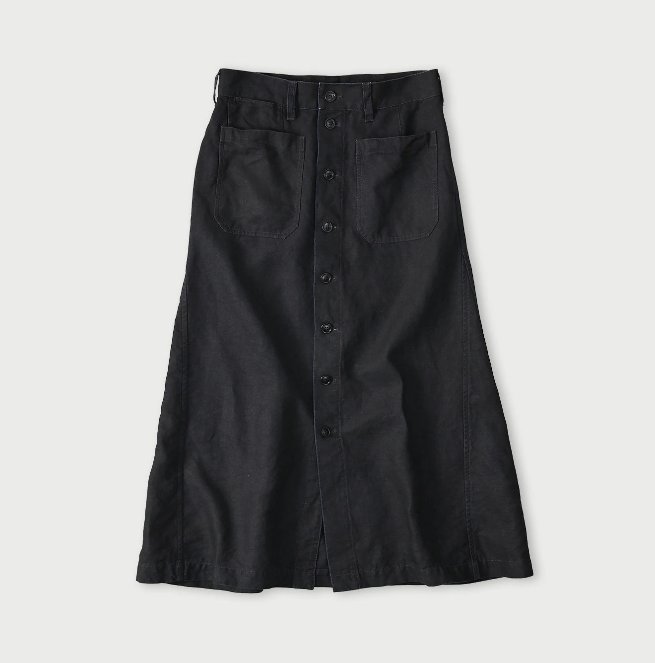 45R Indigo Linen Bell Skirt - Image 1