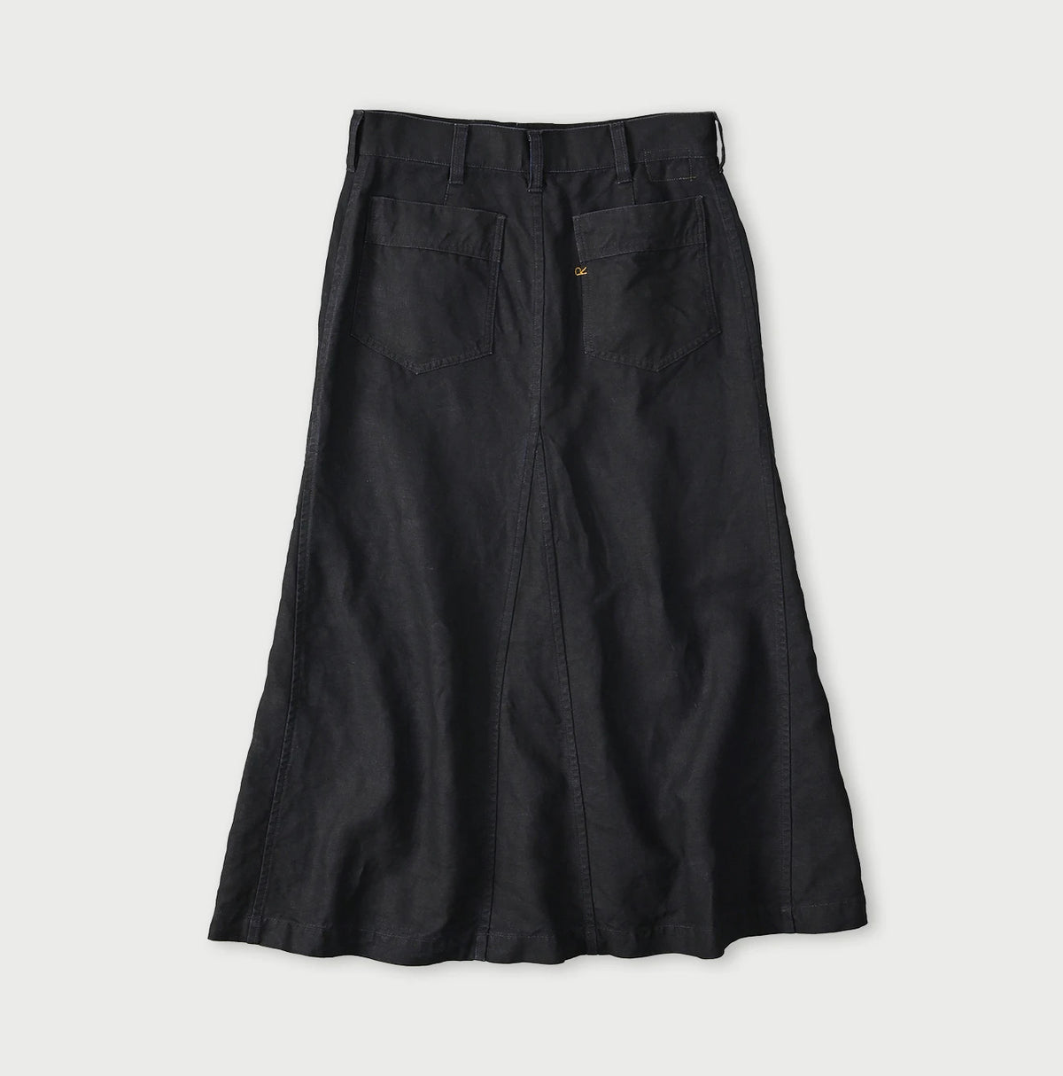 45R Indigo Linen Bell Skirt